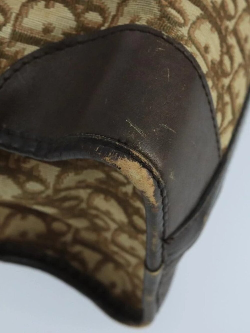 Christian Dior Trotter Canvas Boston Bag Brown Auth 105123 - Picture 13 of 16